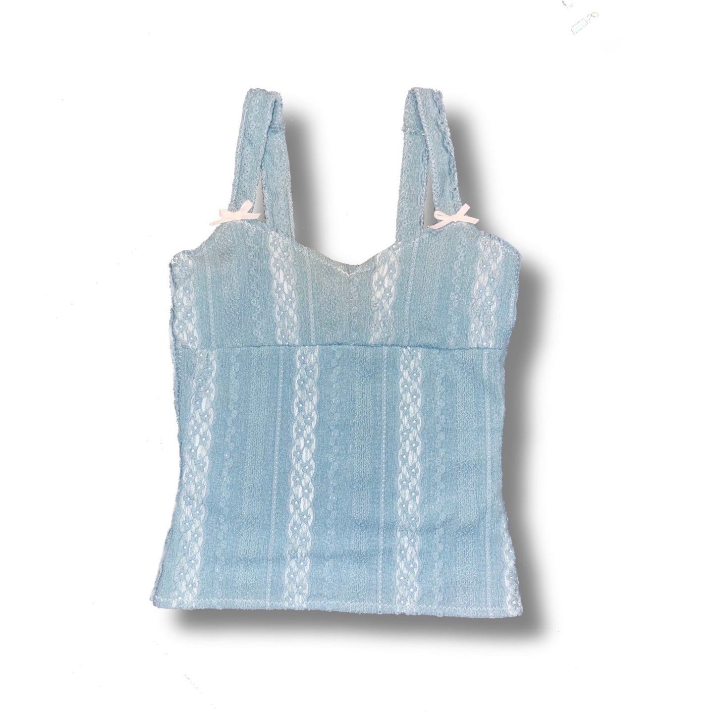 Blue Lace Tank Top