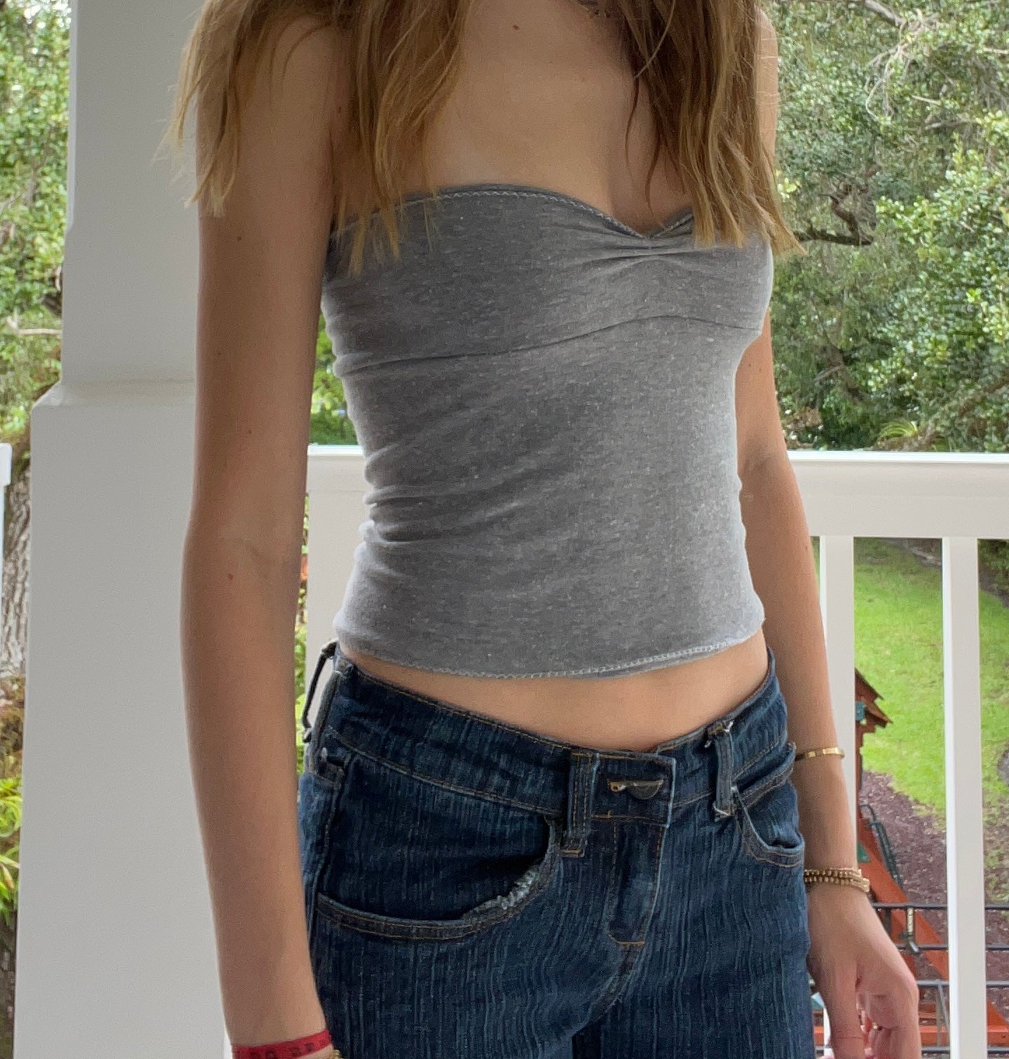 Gray Tube Top