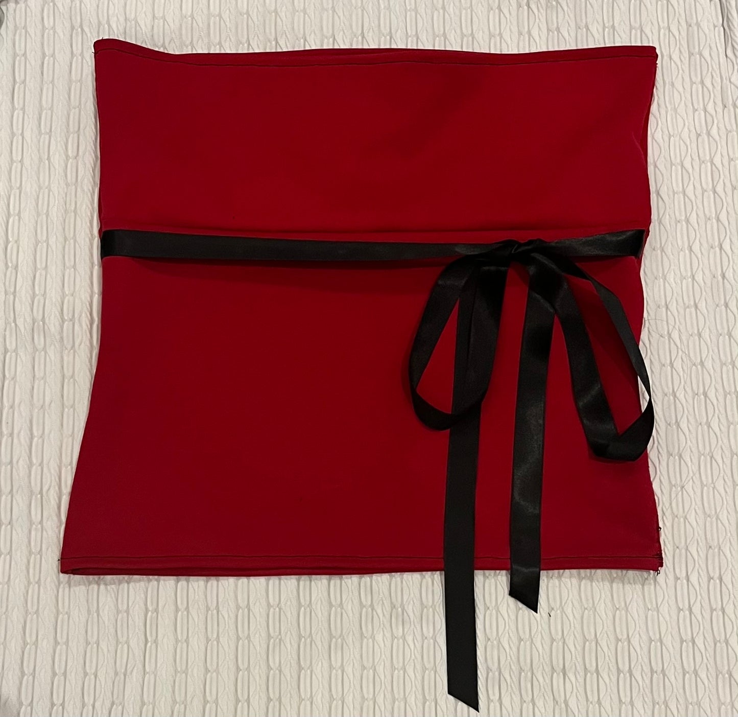 Red Tube Top with Ribbon